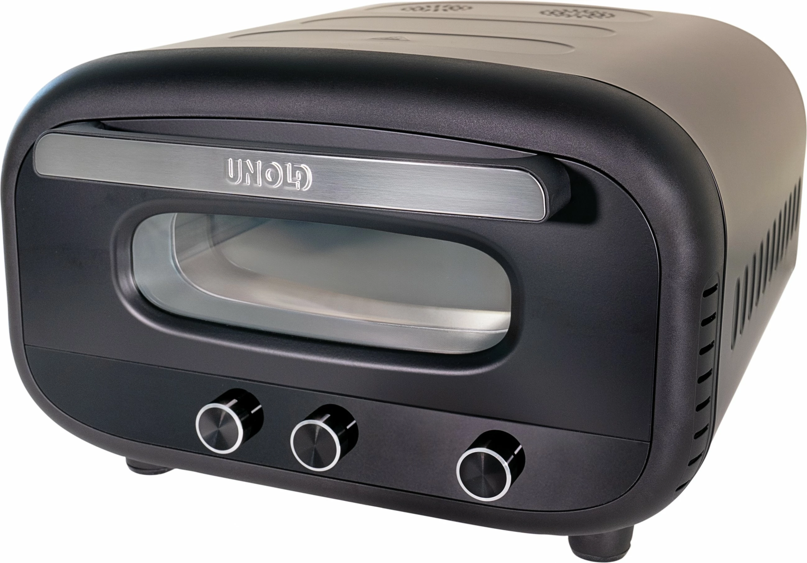 Pizza pečica, Unold 68805, 1 pica, 30 cm, digitalna, 450 °C, črna