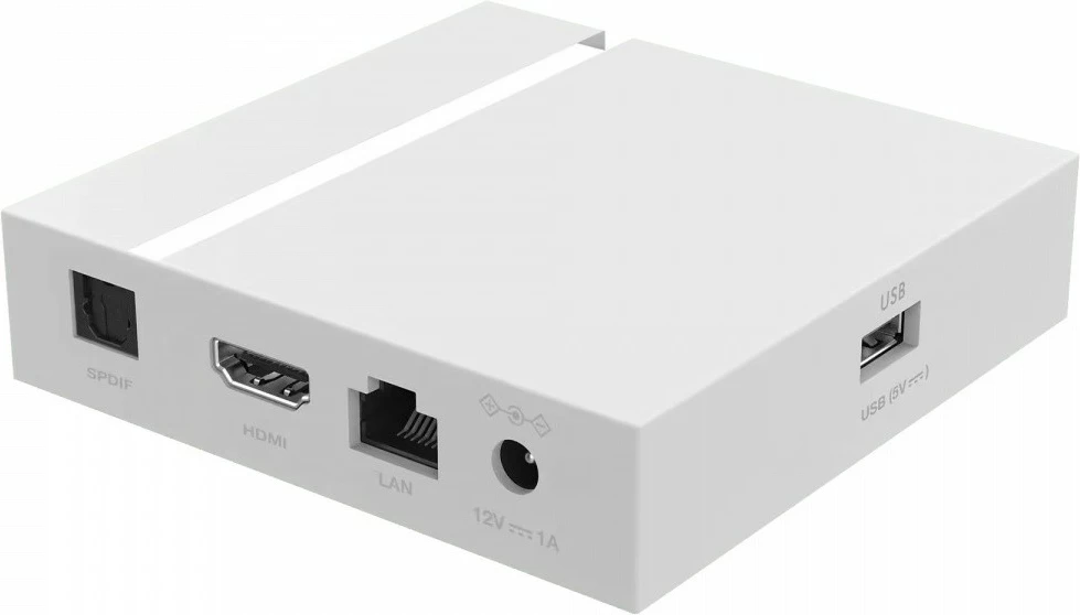 Box TV Google, 4K UHD, Wi‑Fi 5 dvo‑pasovni, HDMI 2.1, Bluetooth 5.0, Chromecast, bel, z daljincem Strong LEAP-S3+