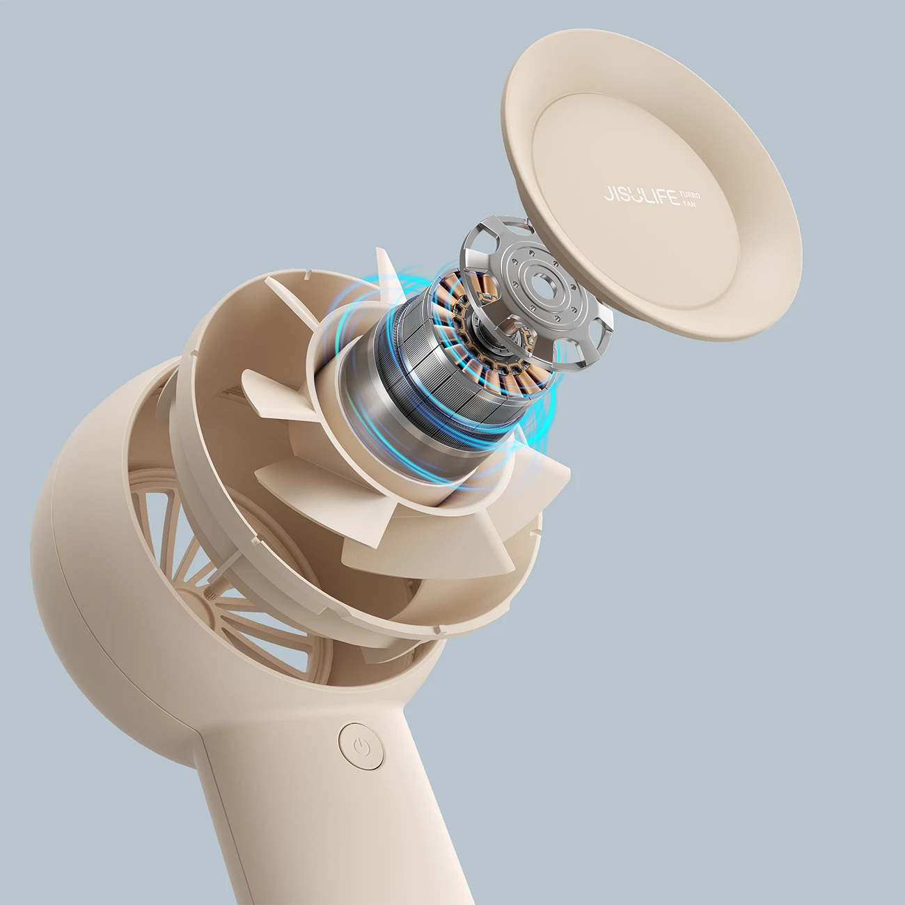 Ročni prenosni ventilator Jisulife Life5 Plus FA43, 4000 mAh, USB-C, bež