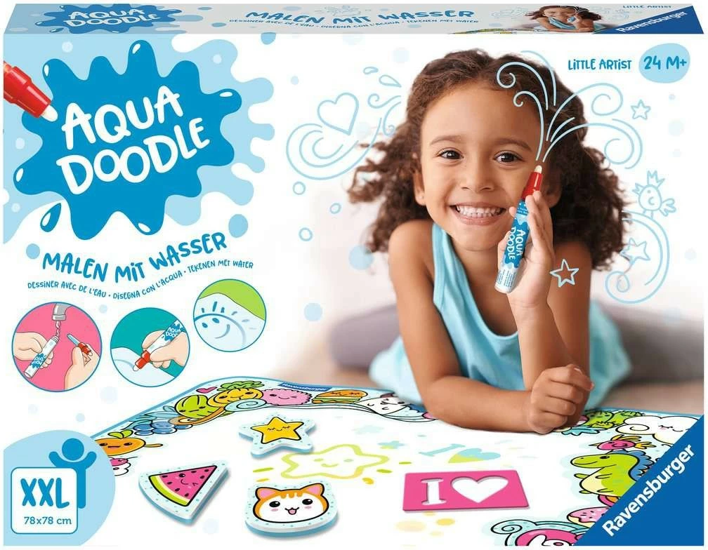 Risbača z vodo Ravensburger Aqua Doodle Little Artist, 78x78 cm, večbarvna