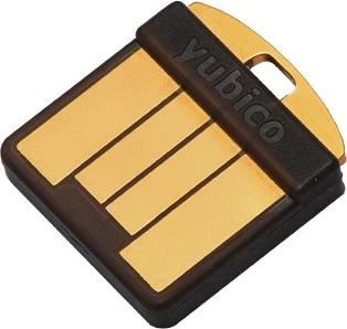 Varnostni ključ Yubico YubiKey 5 Nano, USB-A, črn, zlati