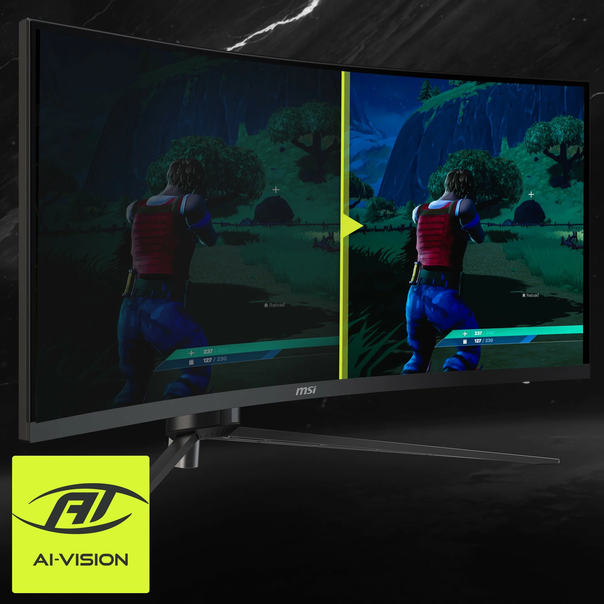 Ukrivljen monitor 34" (86,4 cm) UWQHD, 180 Hz, črn MSI MAG 345CQRDE