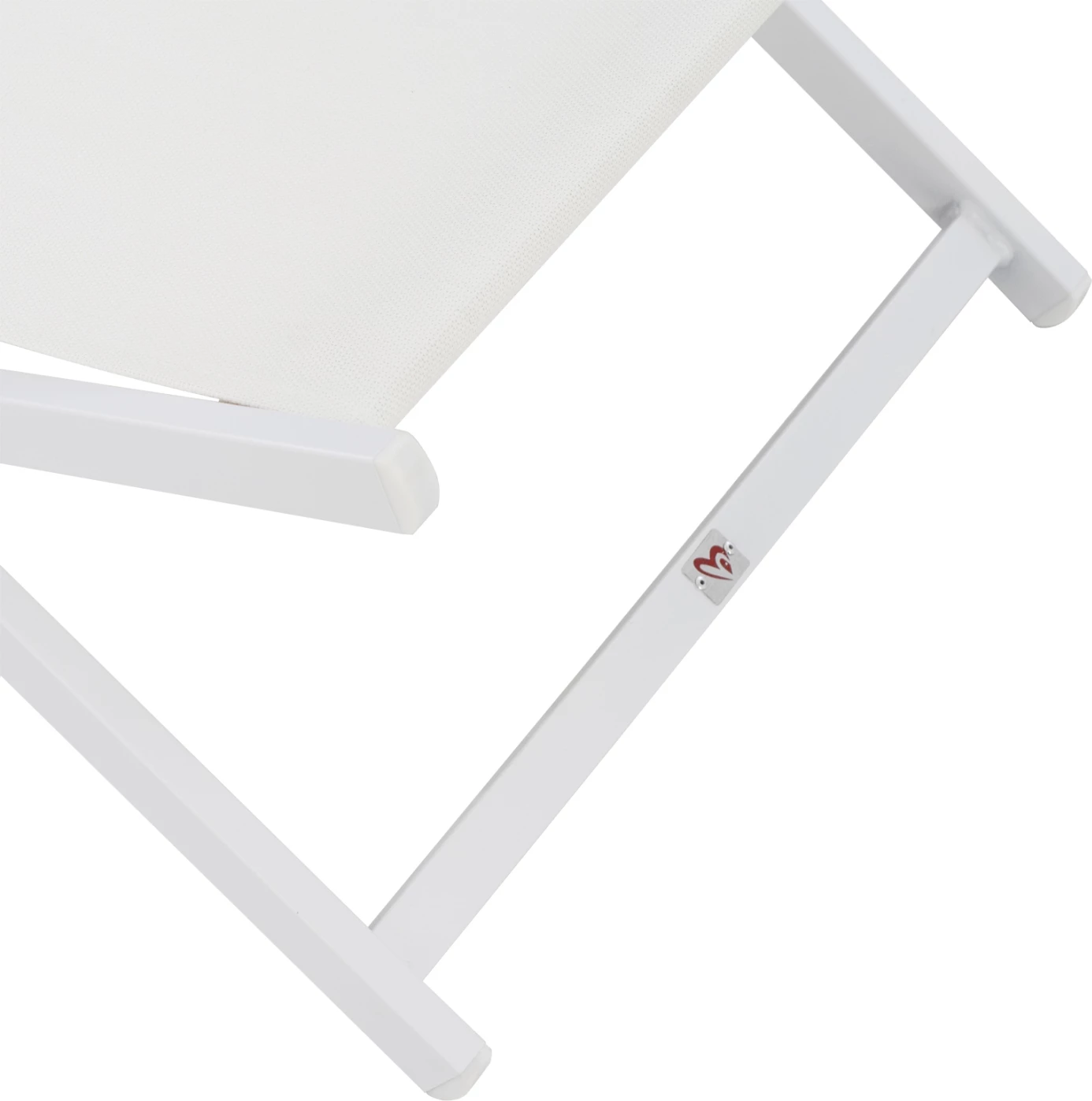 Profesionalni ležalni stol KEA FH5076.04 aluminij in textilene v beli barvi 59,5x102,5x94H cm