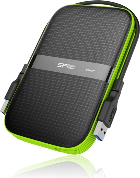 Zunanji disk 5TB Silicon Power Armor A60, zeleno/črn