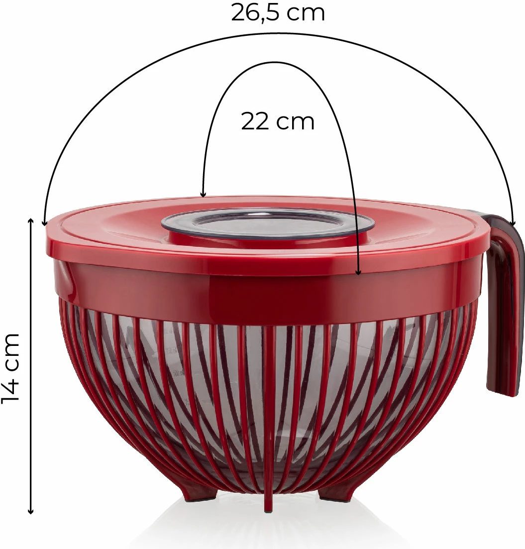 Pokrov za blender, 3 l, rdeč, Hermia BNM-0971