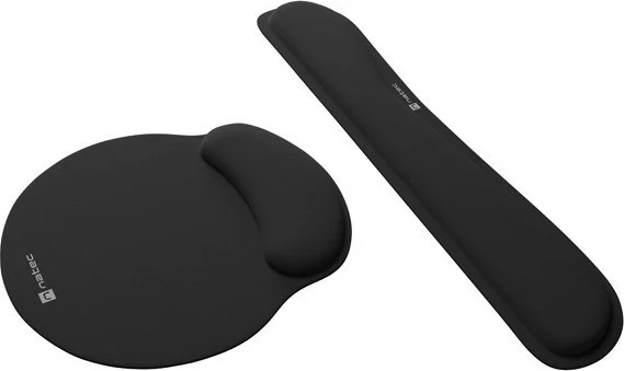 Ergonomski podloga za miško 2 v 1 Natec Chipmunk, črn