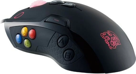 Gaming miška Thermaltake VOLOS, 14 gumbov, laserska, USB, črna