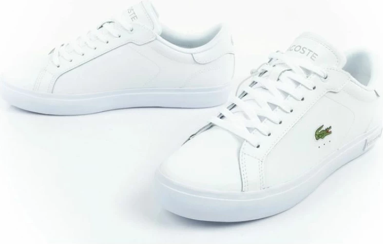 Klasika s stilom Lacoste Powertcourt, bele moške čevlje