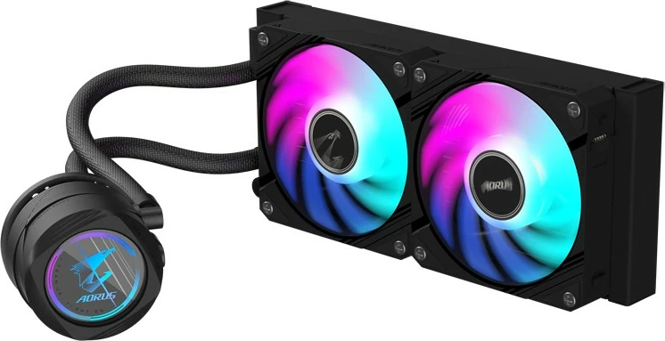 Hladilnik vodni AORUS WATERFORCE II 240, 2x120mm ARGB, črn