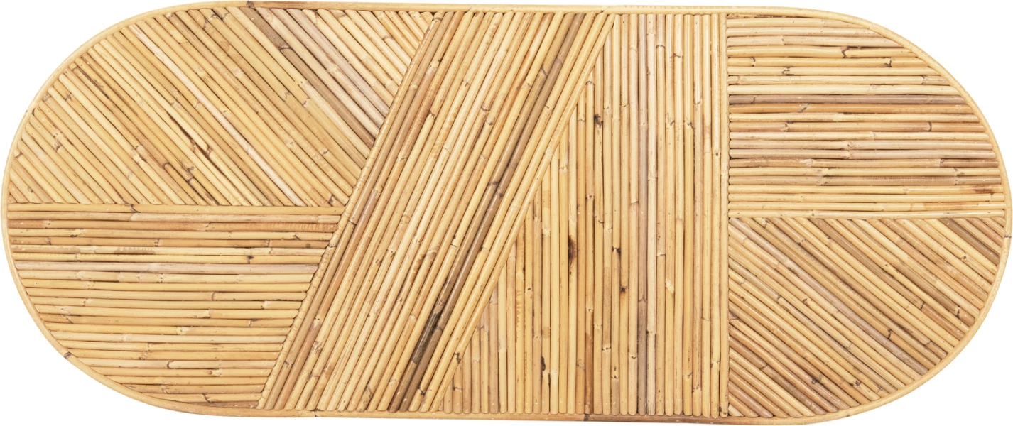 Konzola v ovalni obliki GATSBY FH9871 naravni ratan v naravni barvi 110x45x74,5H cm