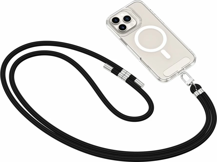 Crossbody trak za pametni telefon, črn, z 2 adapterjema Tech-Protect C7S