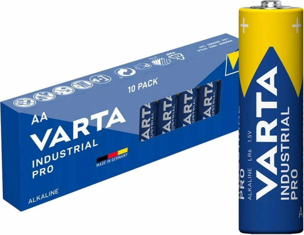 Alkalinske baterije AA Varta Industrial Pro, 2950 mAh, pakiranje 10 kosov
