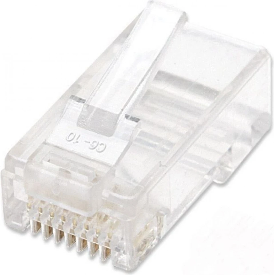 Adapter RJ45 Cat6 UTP za trdo žico, 100 kosov, prozoren - Techly 028894