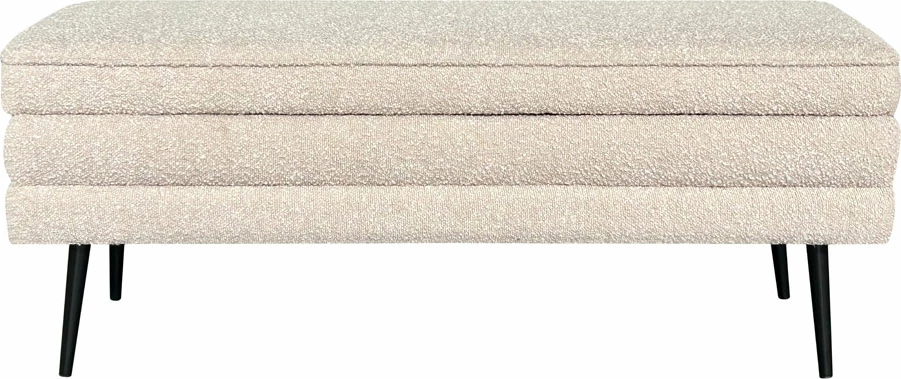 Tabure z prostorom za shranjevanje, barva latte, 110x40x44