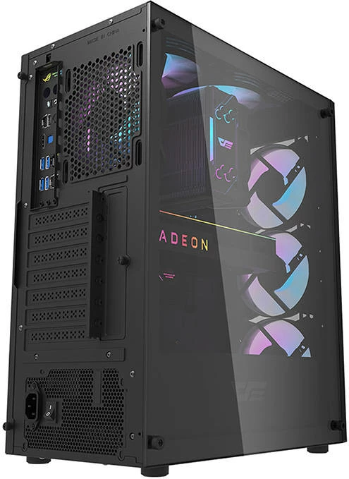 Računalniško ohišje z 4 ventilatorji ARGB, Mid Tower, ATX — Darkflash DK352 Plus, črn