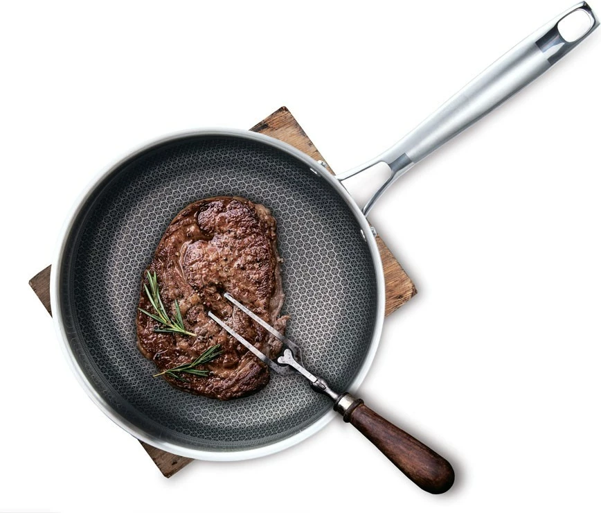 Profesionalna ponev, nerjavno jeklo, 26 cm, neprijemajoča, Feel‑Maestro MR-1224-26, srebrna