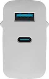 Hitri polnilec GaN 65W z USB-A in USB-C, Natec Ribera, bel