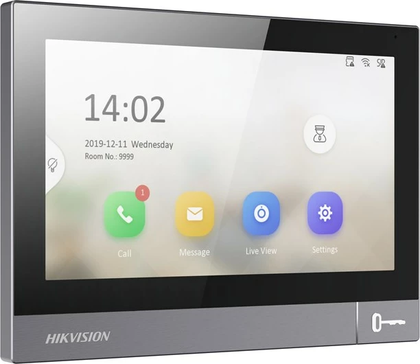 Video-interfonski sistem, 7", črn Hikvision DS-KH8381-WTE1