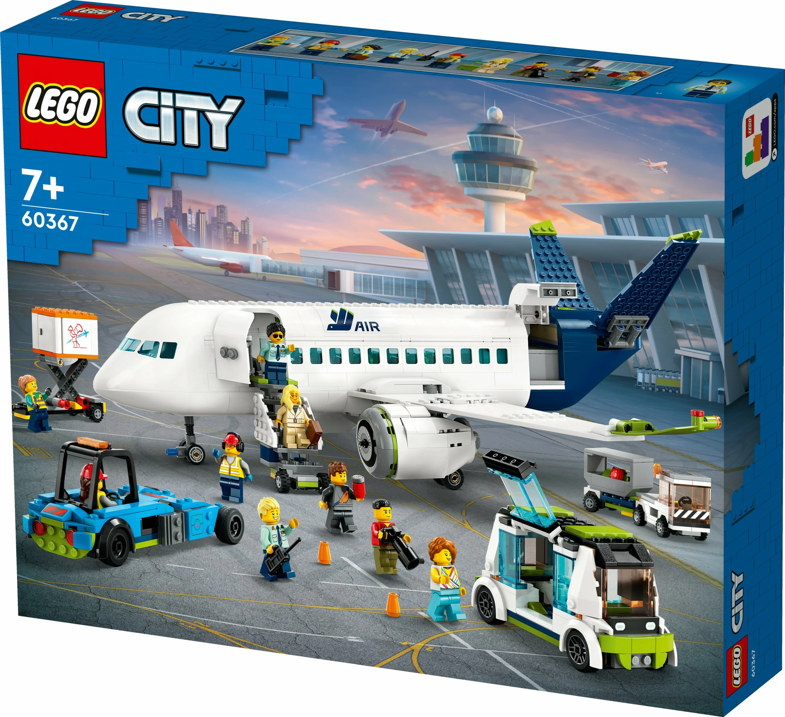 Set gradnje potniškega letala LEGO City, 913 kosa, večbarven