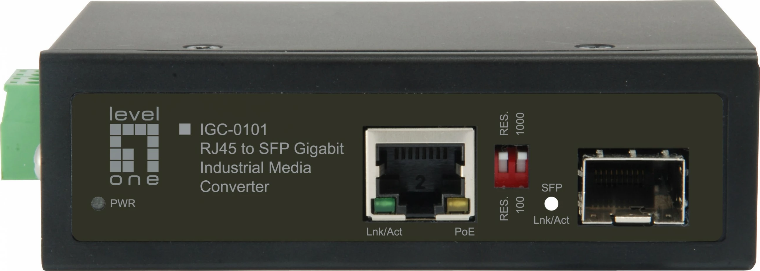 Industrijski konverter iz RJ45 v SFP, Level One IGC-0101, Gigabit
