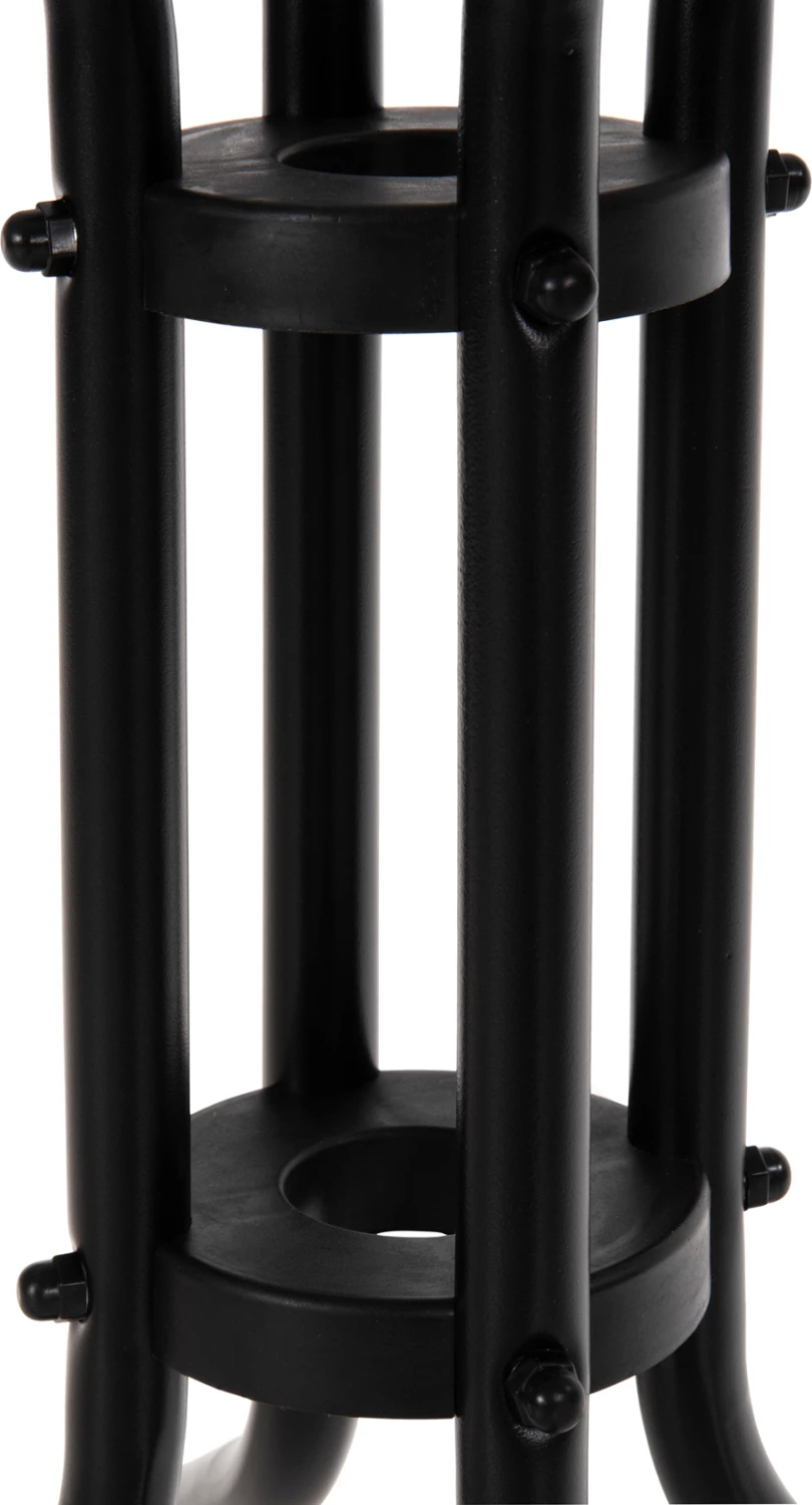 Zunanja miza kvadratna FIGO FH5035.03 iz črnega kovinsko-steklenega materiala 60Χ60Χ70Hcm