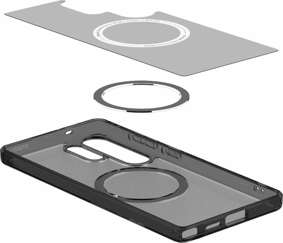 Ovitek za telefon Spigen Ultra Hybrid Mag za Samsung Galaxy S25 Ultra, črn