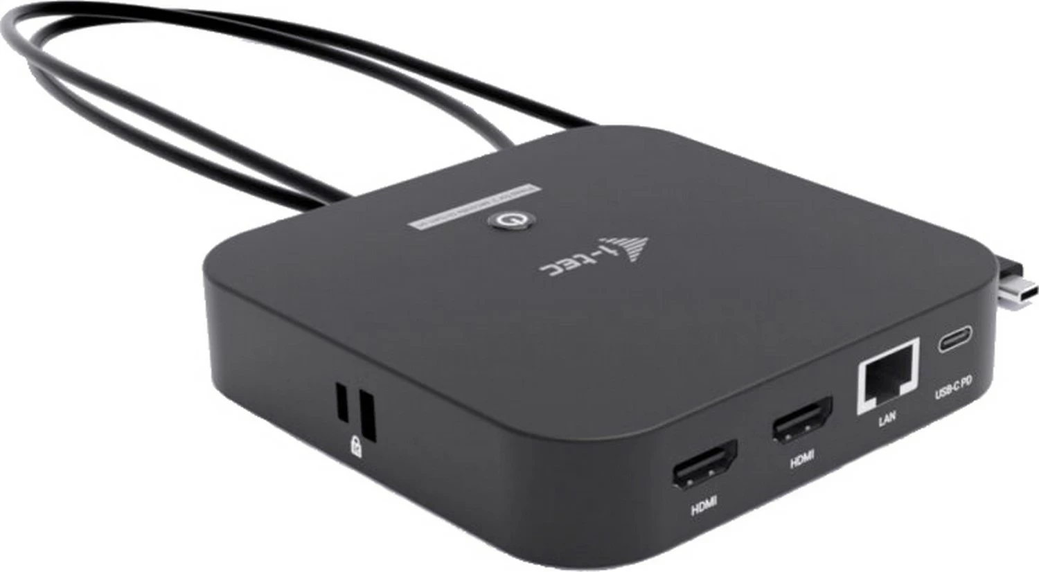 Dokirni priključek i-tec USB-C Dual HDMI, 2x HDMI 4K 60Hz, 2x USB-C, 4x USB-A, Power Delivery 100W, LAN, avdio, črn