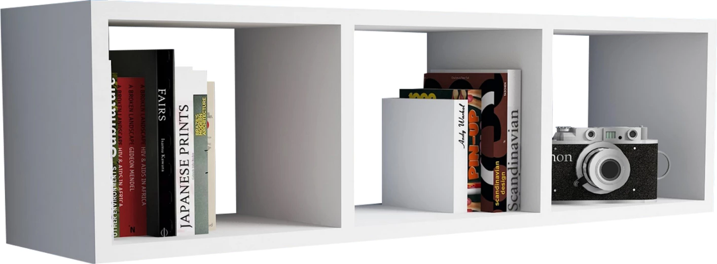 Stenska polica melamin bela 90x22x25,6H cm FH9228.11