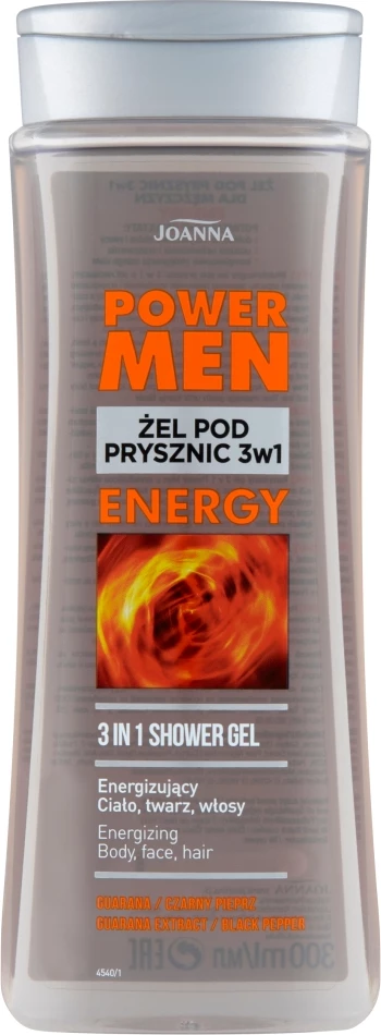 Gel za tuširanje 3-v-1 za moške Joanna Power Men Energy, 300 ml