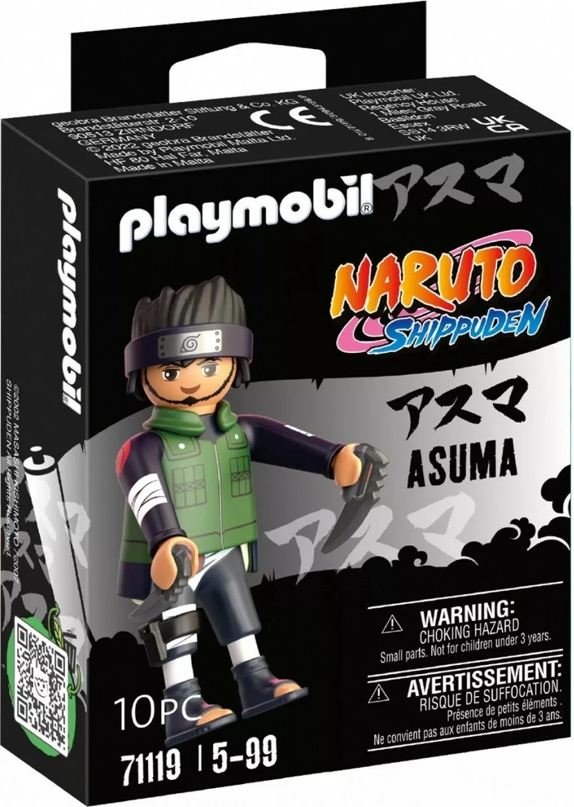 Akcijska figura Asuma, Playmobil Naruto Shippuden 71119, z dodatki