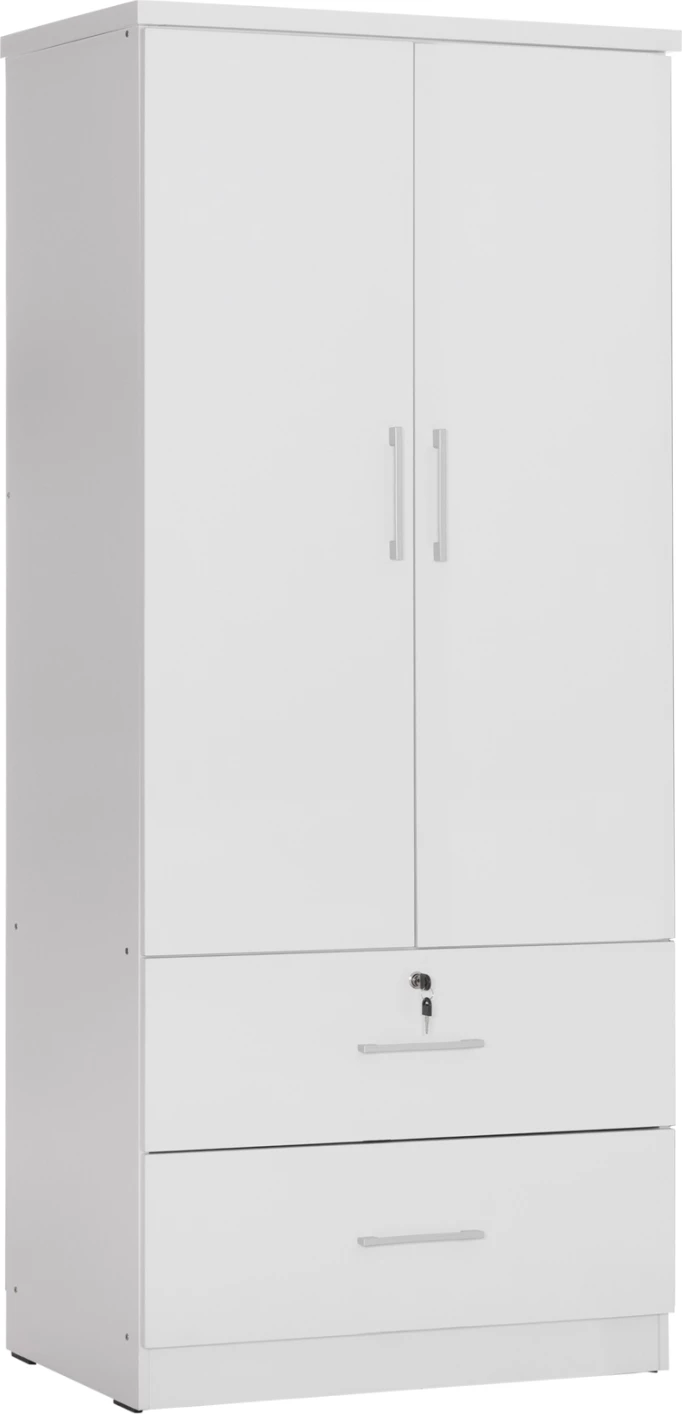 Garderobna omara z predali REINA FH2484.01 melamin v beli barvi 80x48x183H cm