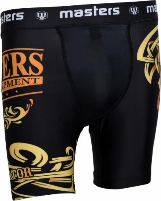 Šorce za moške Masters, črni z zlatimi detajli