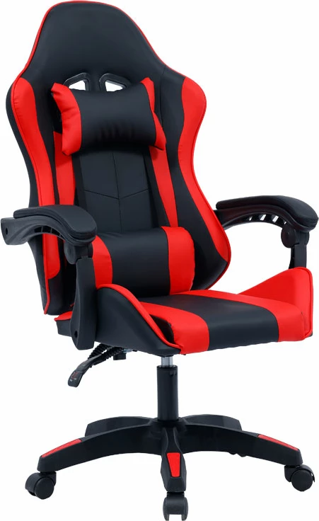 Gaming stol William, PU, črno/rdeč