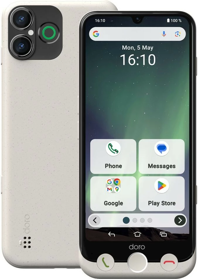 Pametni telefon Doro Aurora A30, brezžična postaja za polnjenje, grafit
