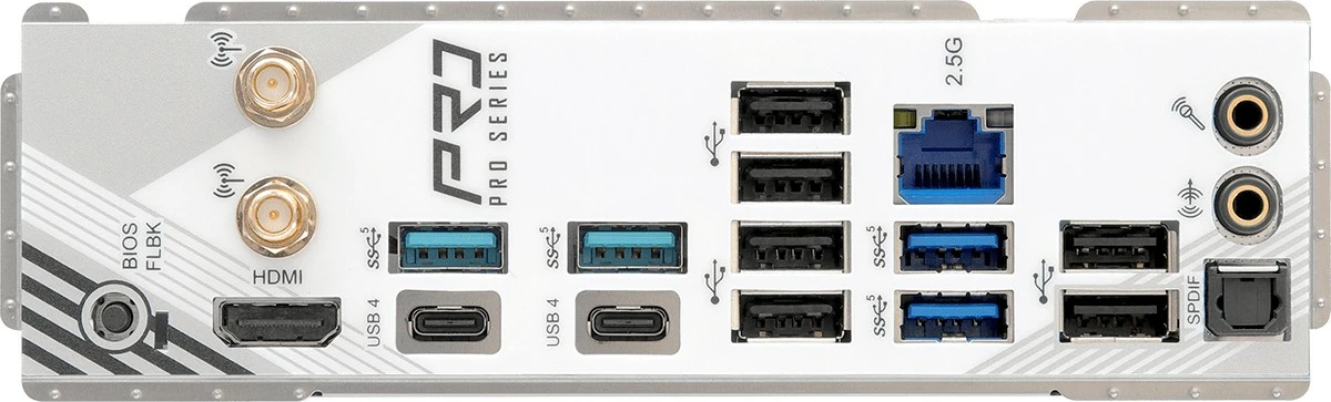 Matična plošča ASRock X870 PRO RS WiFi, Socket AM5, ATX, 4 reže DDR5, bela