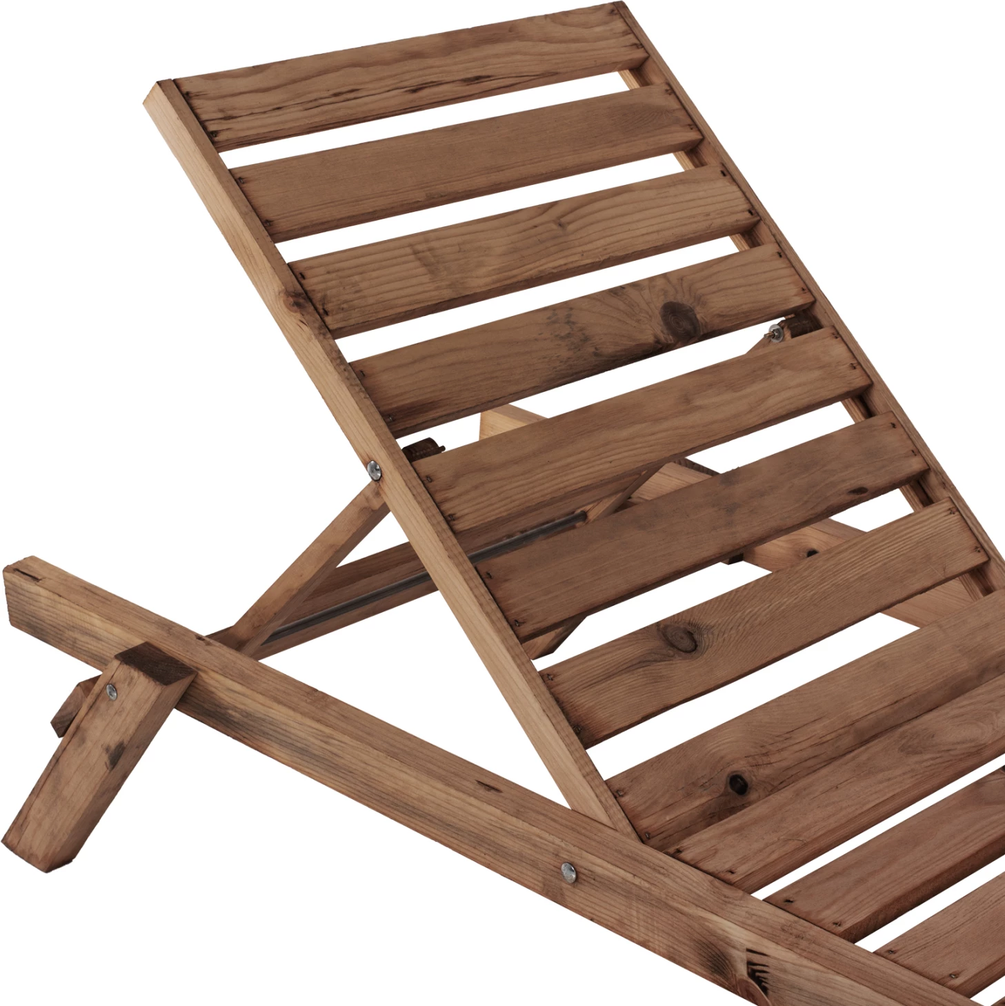 Profesionalni ležalnik FH11431.01 iz jelovine v odtenku oreha 72x196x29-84H cm