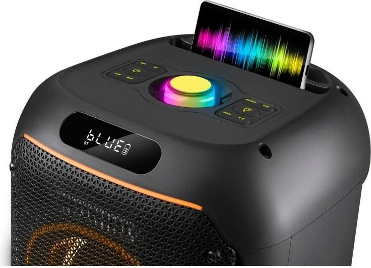 Prenosni zvočnik Defender Boomer, 65 W, Bluetooth, LED, črn