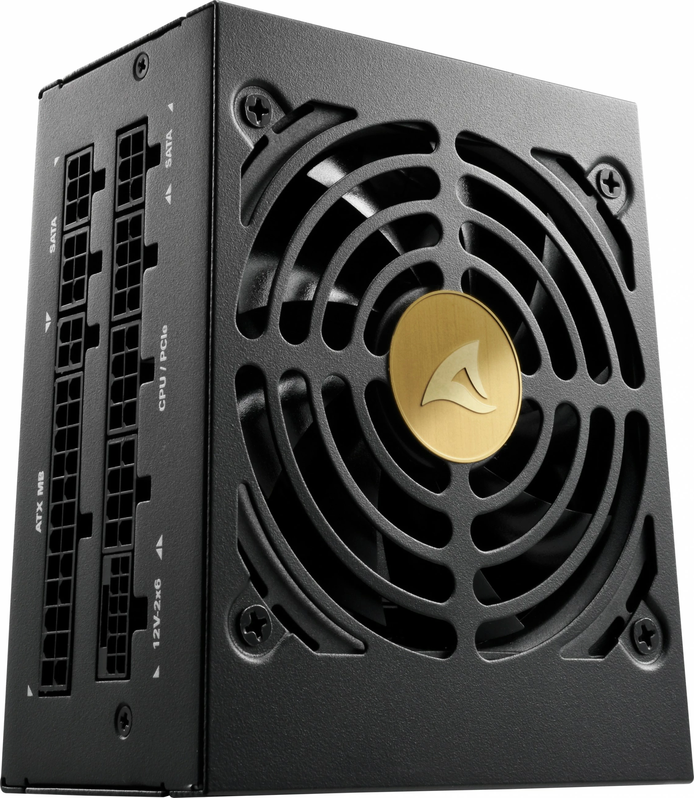 Furnitura napajanja Sharkoon Rebel P20 SFX 850W, popolnoma modularna, 1x 12-pin High Power, 2x PCIe, črna