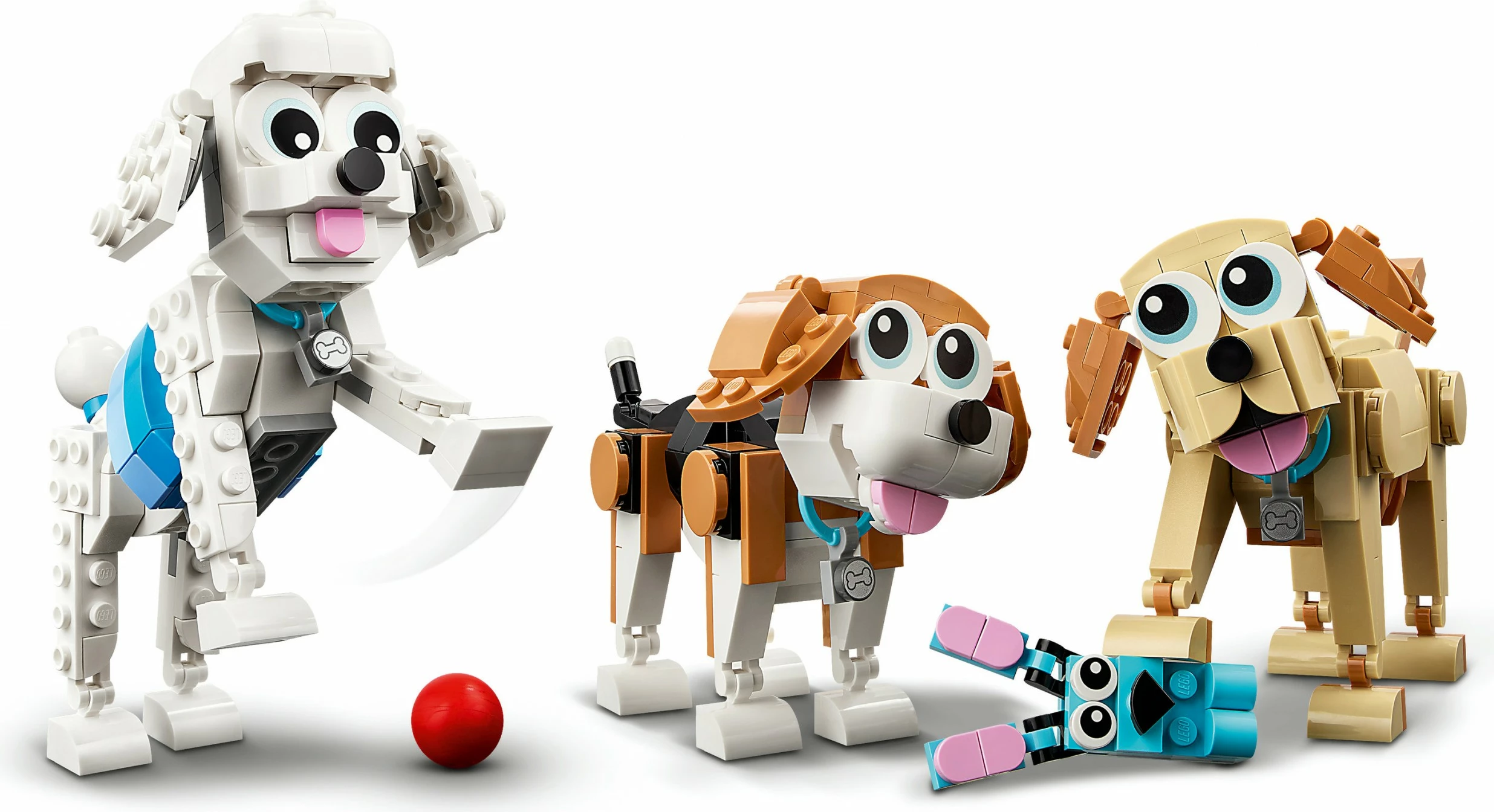 Set za sestavljanje 3-v-1 prikupni psi, LEGO Creator, 475 kosov, večbarven