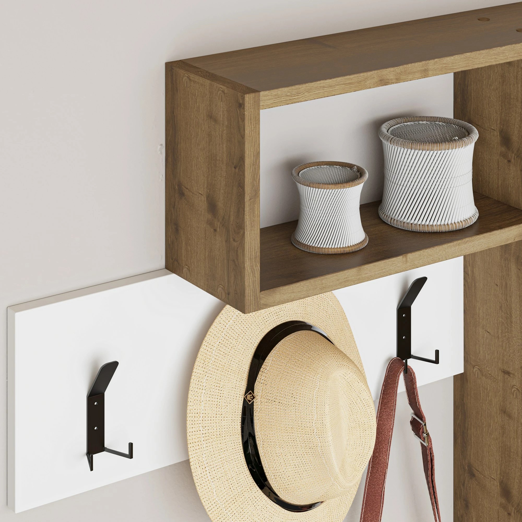 Elegantni stenski regal Bela in Hitit, Skye Decor, Game