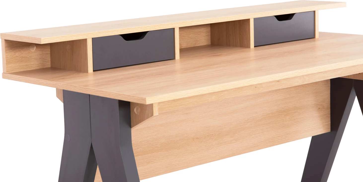 Površina mize REXIN FH18290, melamin, barva sonoma-siva, 120x19-59x75-85,5H cm