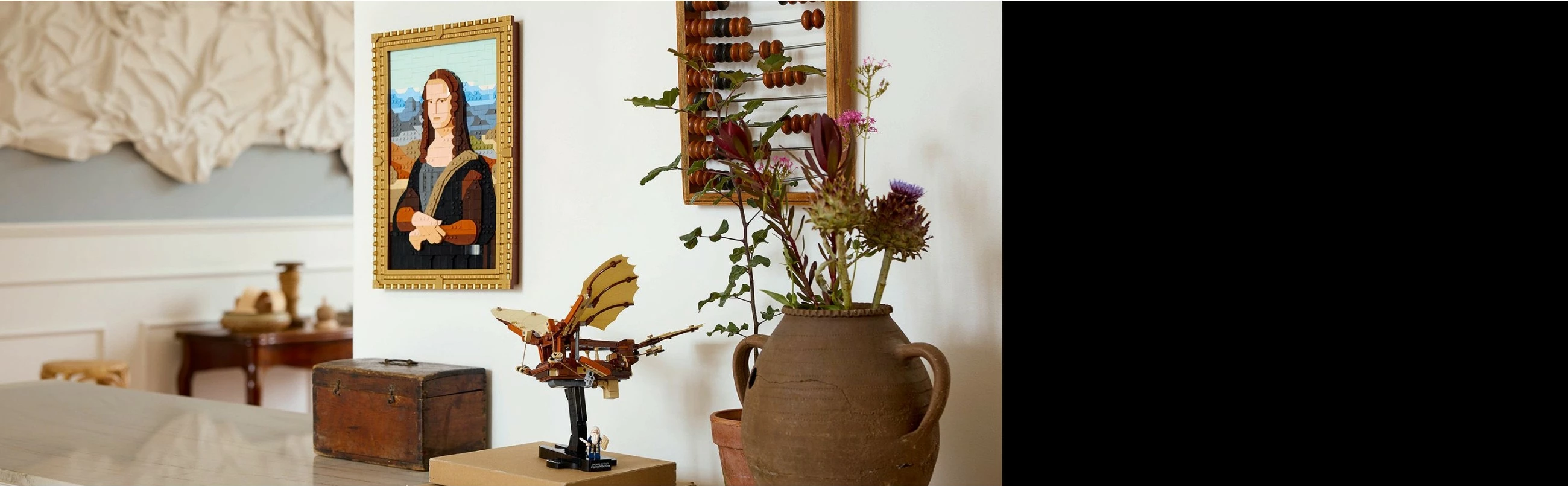 Model zgodovinske leteče naprave Leonardo da Vinci, LEGO set, 493 delov, večbarven