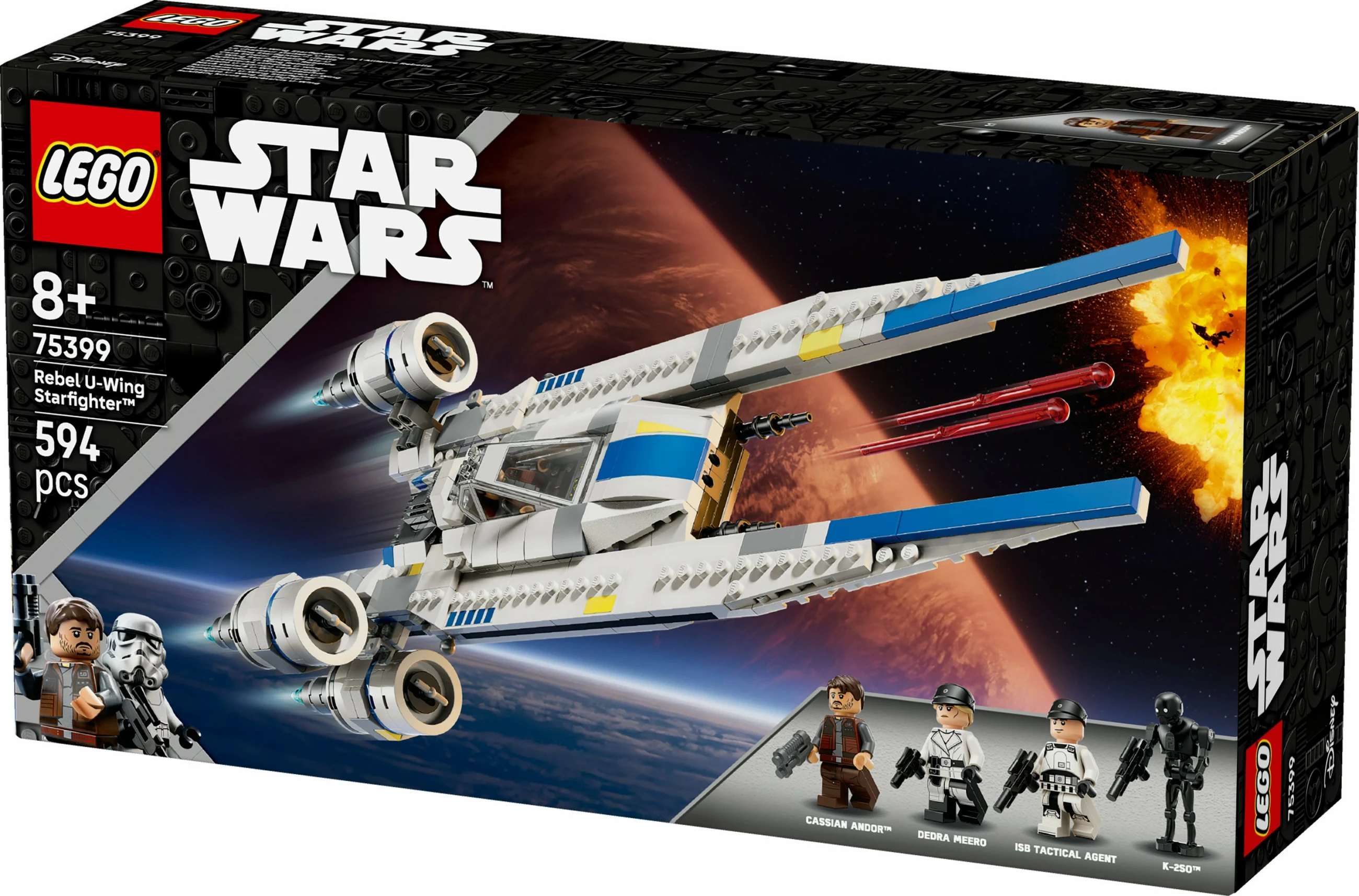 Set za sestavljanje Rebel U-Wing Starfighter 75399 LEGO Star Wars, 594 delov, večbarven