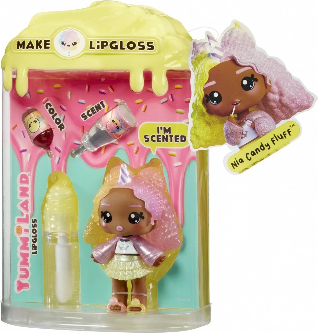 Set igrače in lip gloss z majhno dišečo punčko, Yummiland MGA S2 Cotton Candy