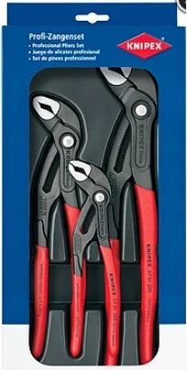 Set klešč Knipex 00 20 09 V02, 3 kosa, plastičen ročaj, rdeč
