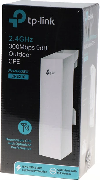 Zunanja dostopna točka TP-Link CPE210, 2,4 GHz 300 Mbps, 9 dBi, bela