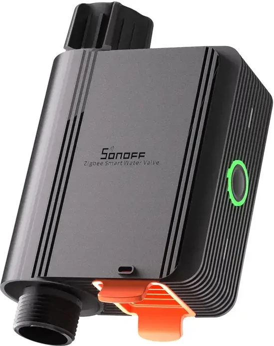 Pametni ventil za zalivanje Sonoff SWV-BSP, ZigBee, 3/4", črn