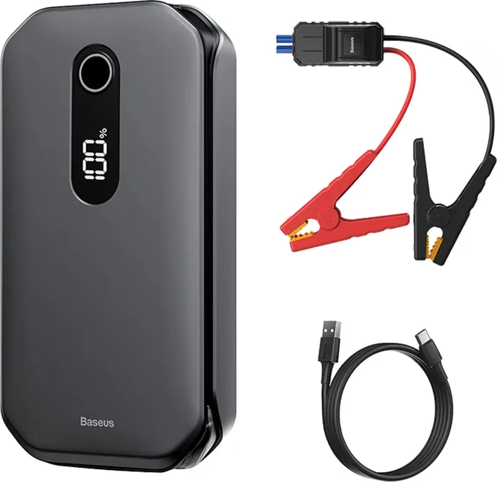 Zagonnik avtomobila in powerbank, Baseus Super Energy Pro CRJS03-01, 12000 mAh, 1000 A, USB/USB-C, črn