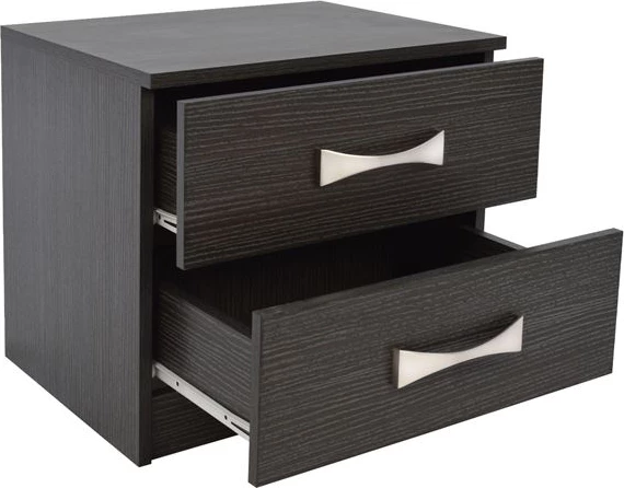 Nočna omarica z 2 predaloma in ročaji FH2235.01 Zebrano 48x40x42