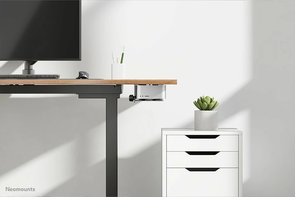 Nosilec za mini PC Neomounts NM-TC100BLACK, univerzalen, VESA montaža, 5 kg, črn